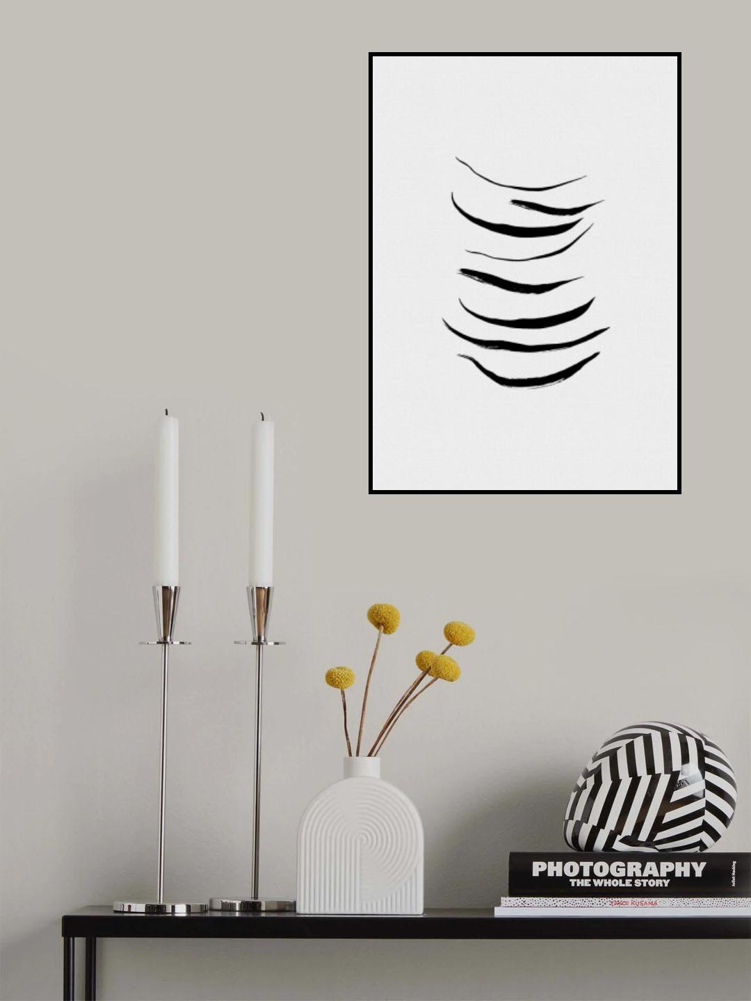 Minimalist Black Painting Poster och Canvastavla