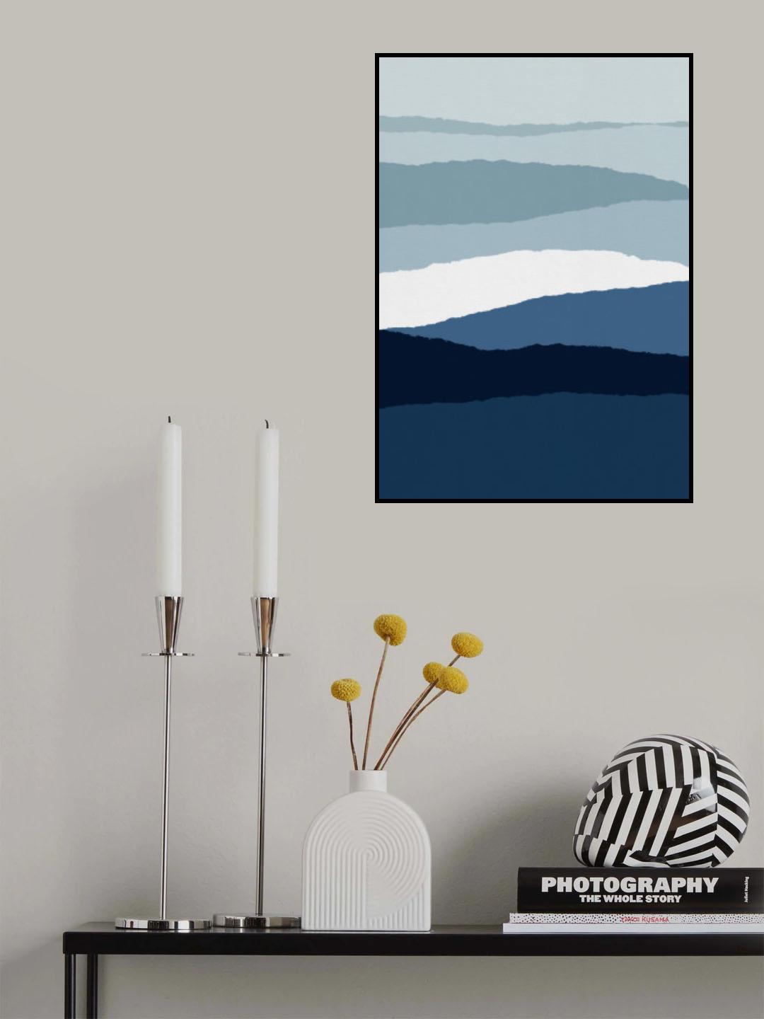 Blue Abstract II Poster och Canvastavla