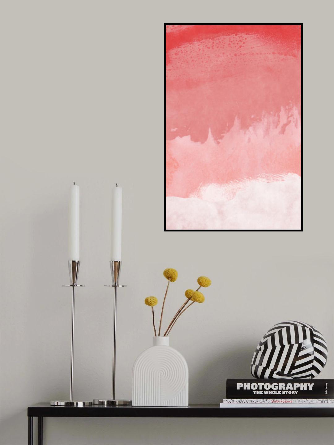 Minimal Landscape Pink 02 Poster och Canvastavla