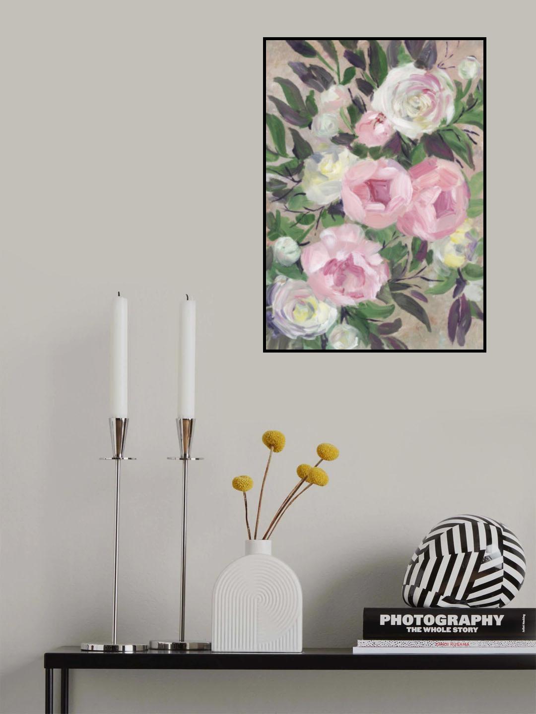 Zoye painterly bouquet Poster och Canvastavla
