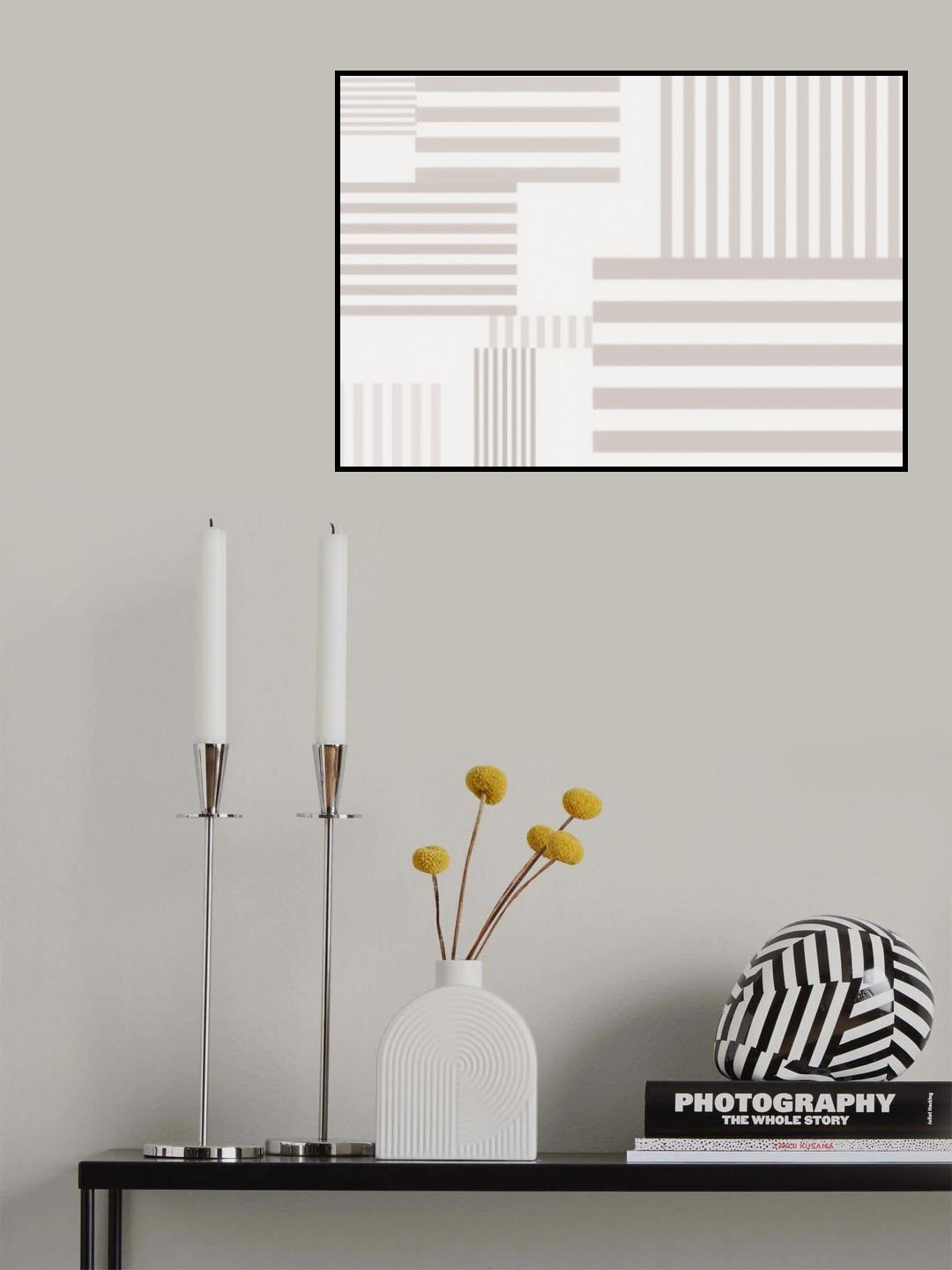 Pattern Stripes Warm Poster och Canvastavla
