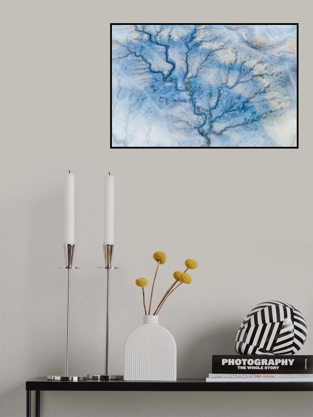 Aerial Absract of Desert Wash Poster och Canvastavla