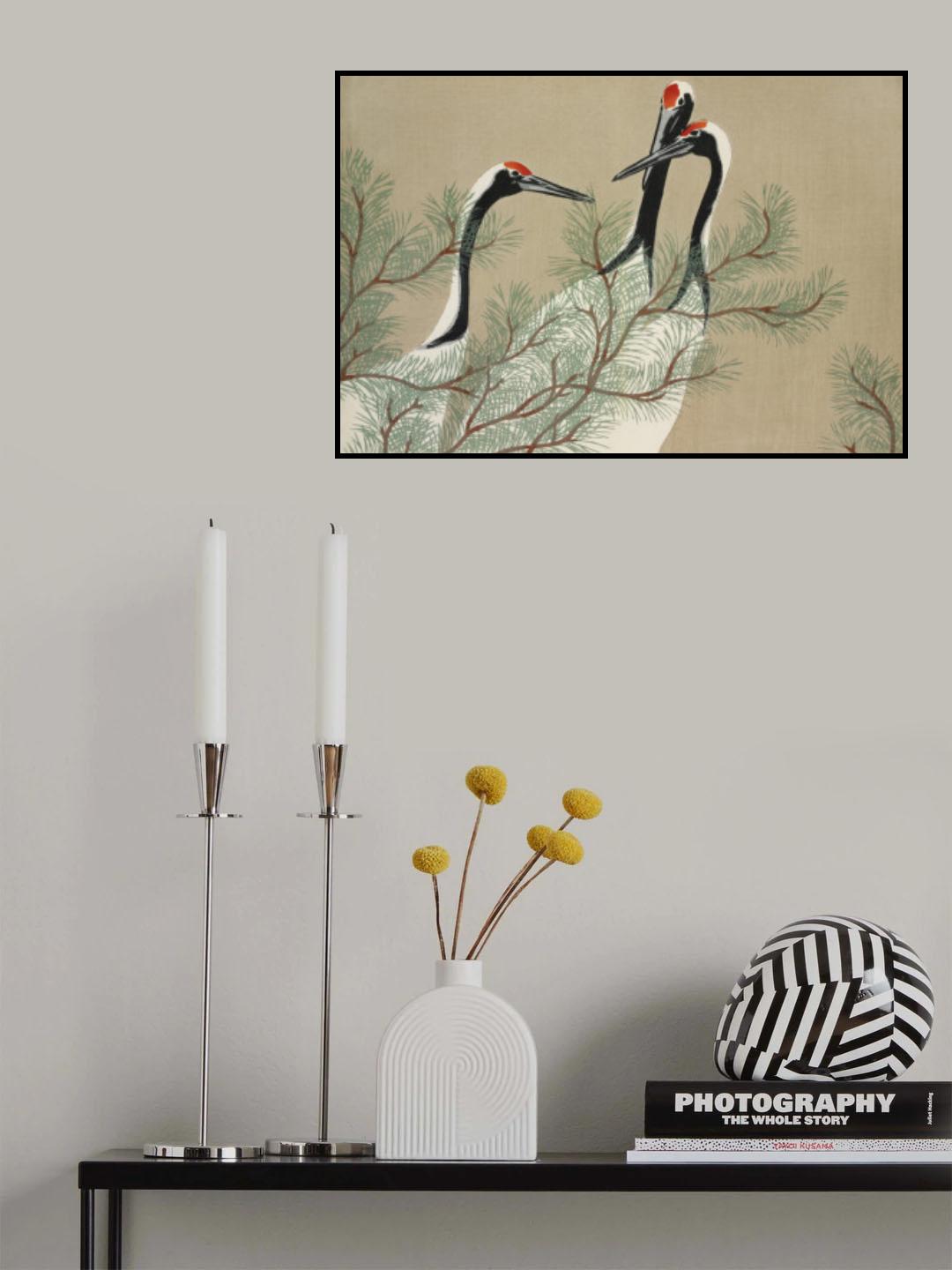 Cranes From Momoyogusa Poster och Canvastavla