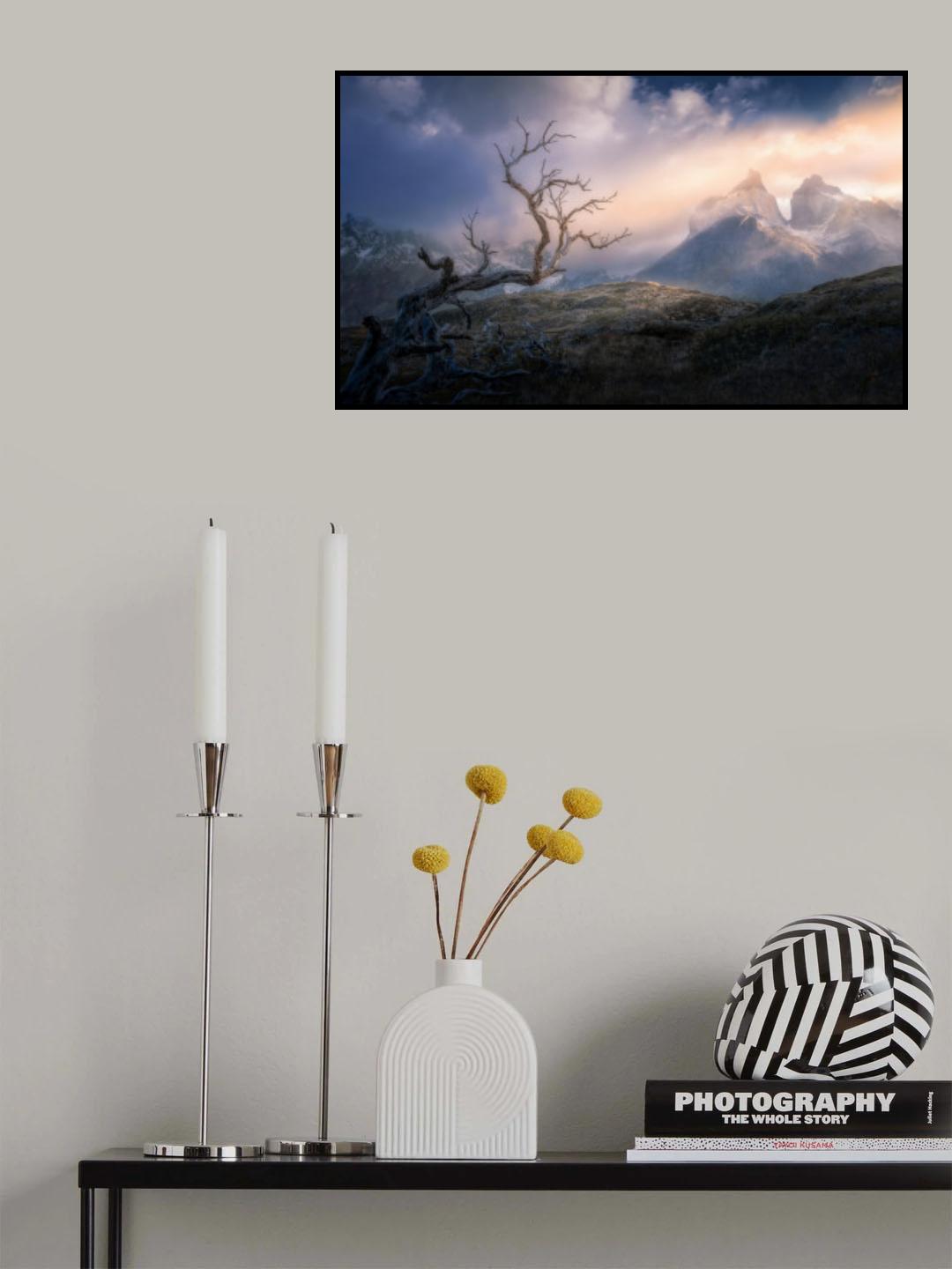 Dried trees Vs Mountains Poster och Canvastavla