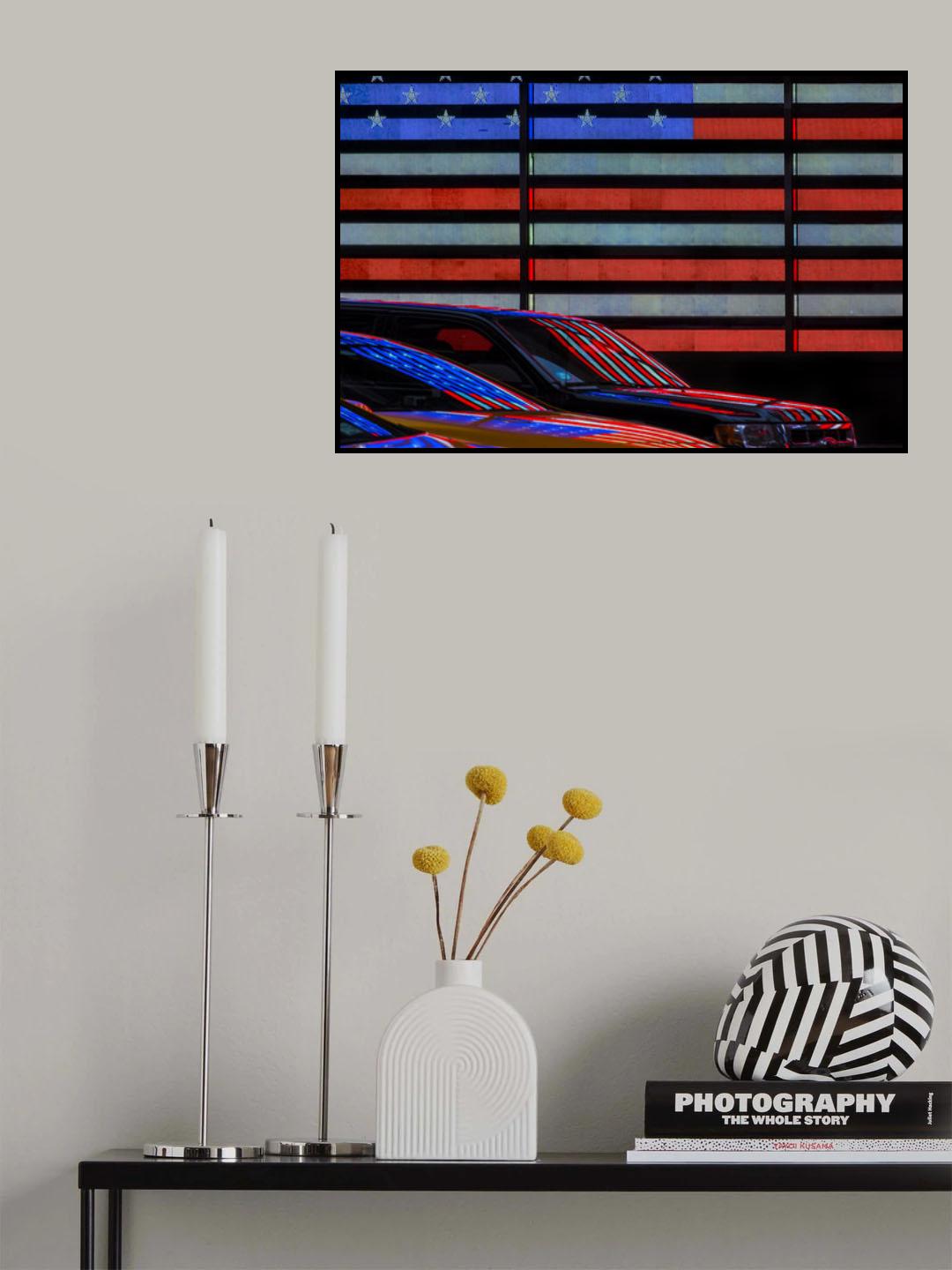 Stars and Stripes reflected Poster och Canvastavla