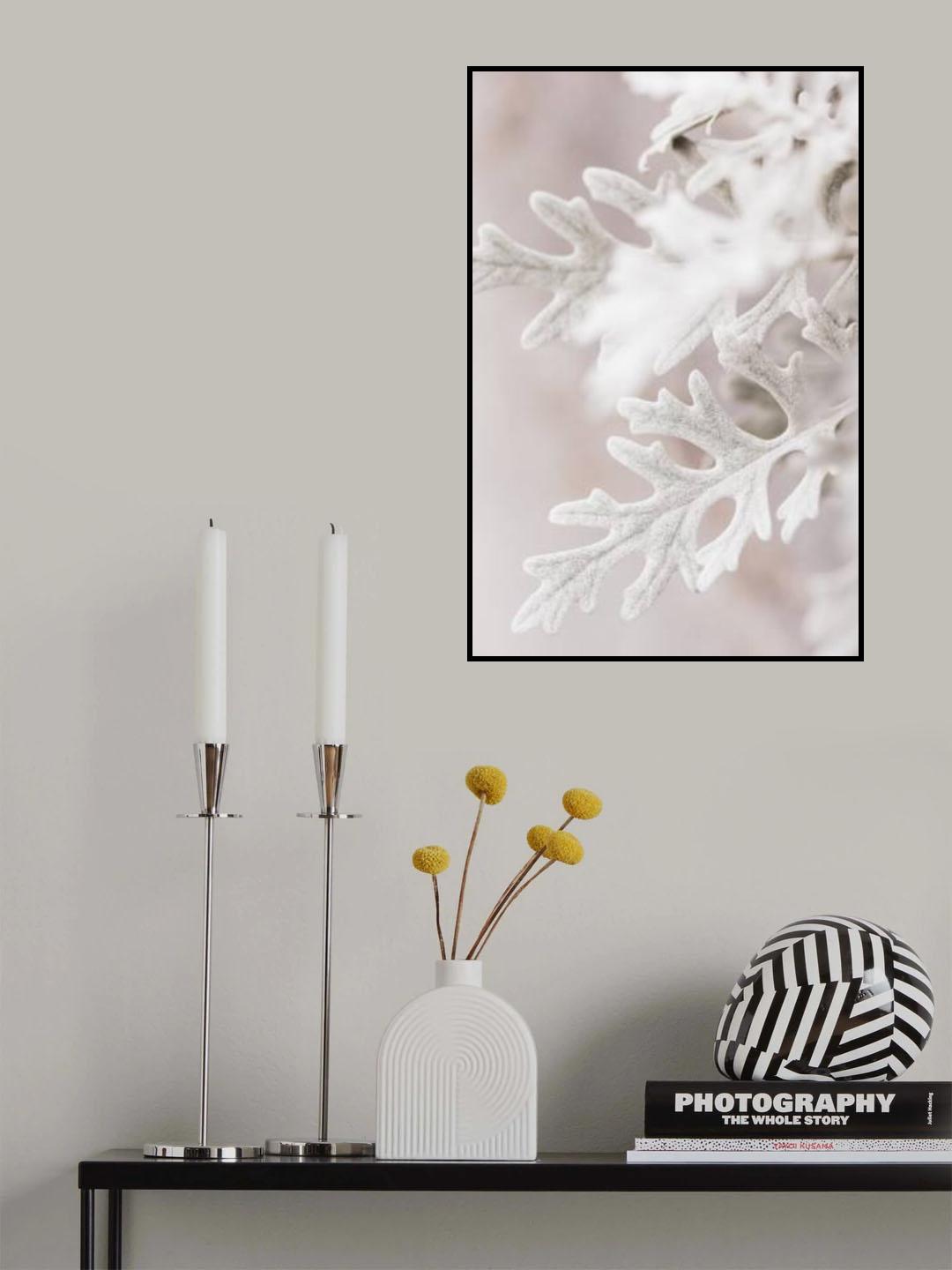 Silver Leaves No 2 Poster och Canvastavla