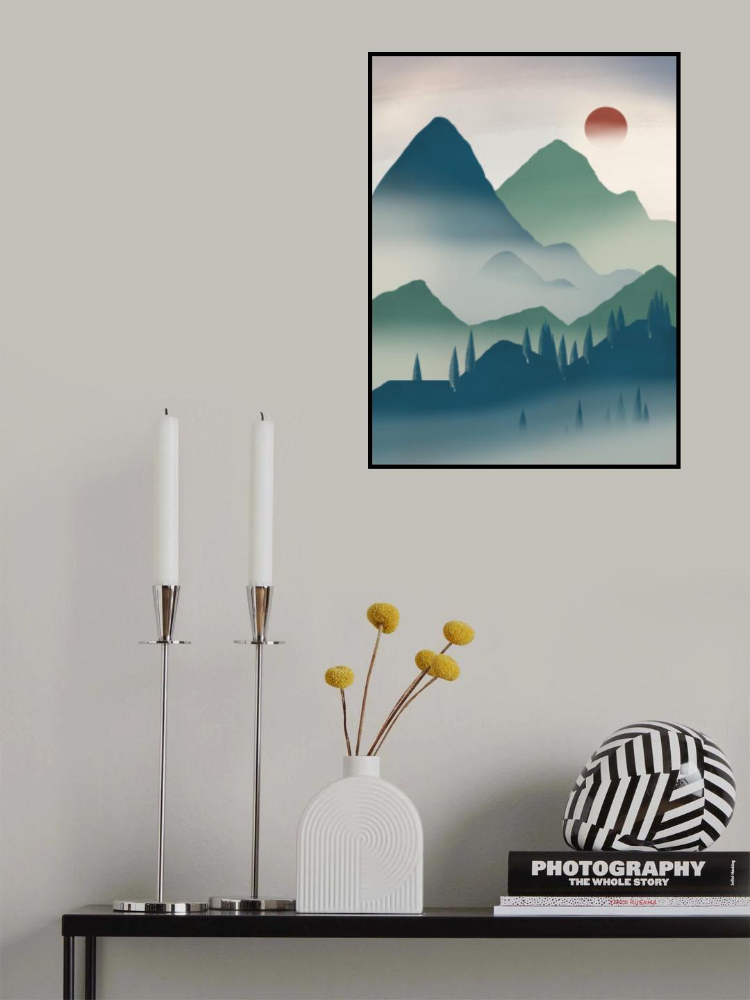 Distant Mountains Poster och Canvastavla