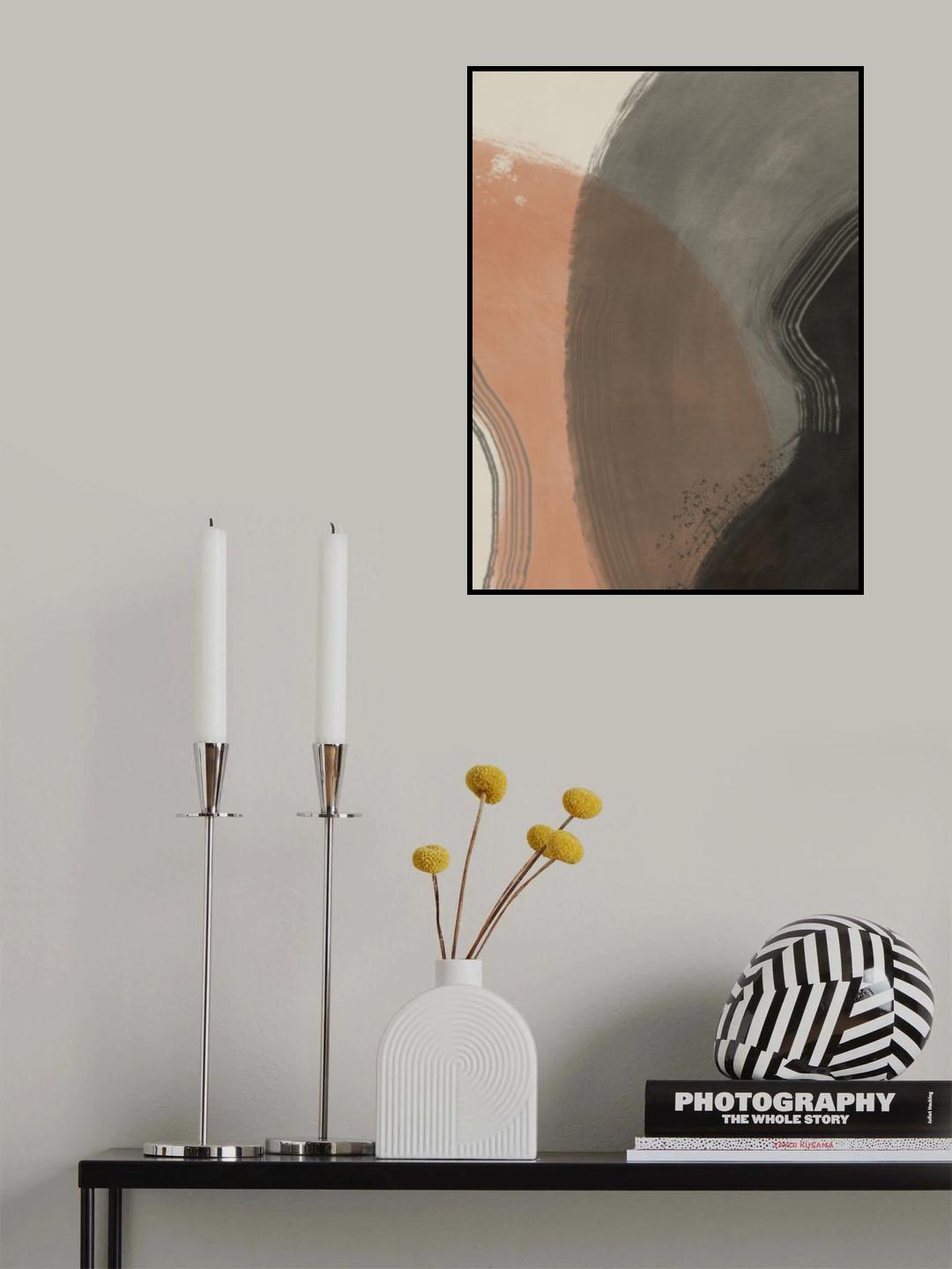 Earth Tone Abstract Study Poster och Canvastavla
