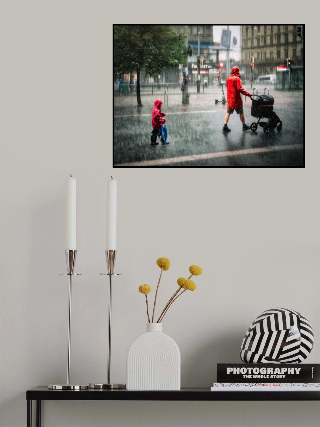 Rainy Helsinki Poster och Canvastavla