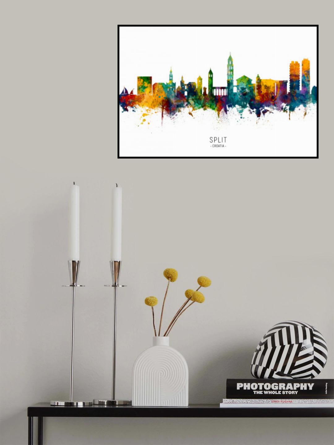 Split Croatia Skyline Poster och Canvastavla
