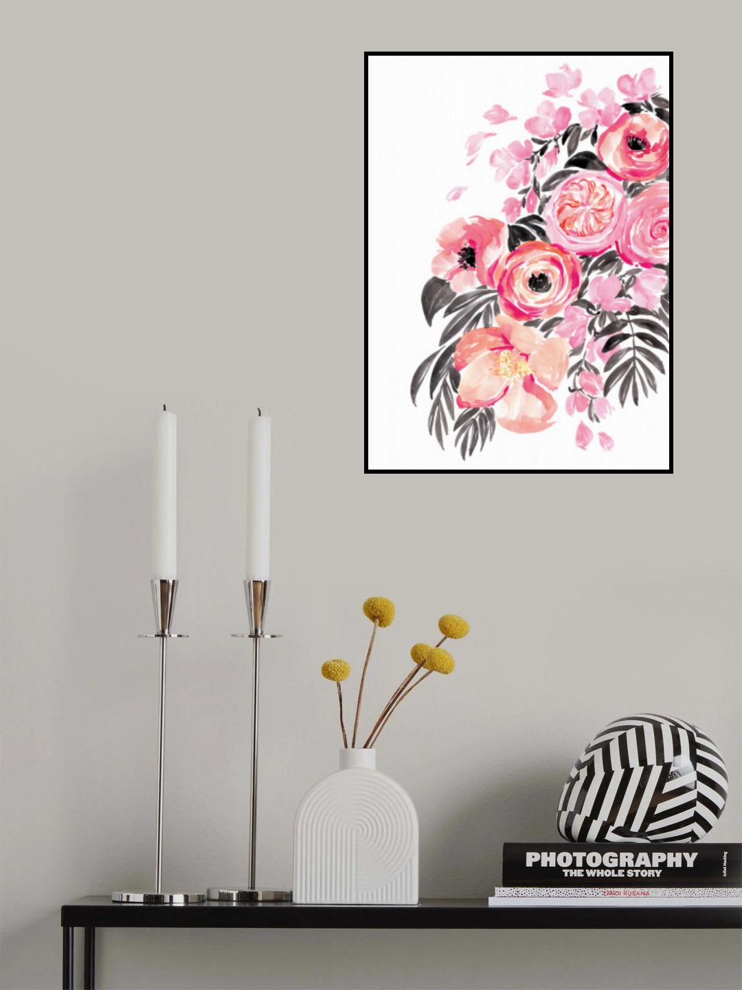 Danette bouquet in pink Poster och Canvastavla