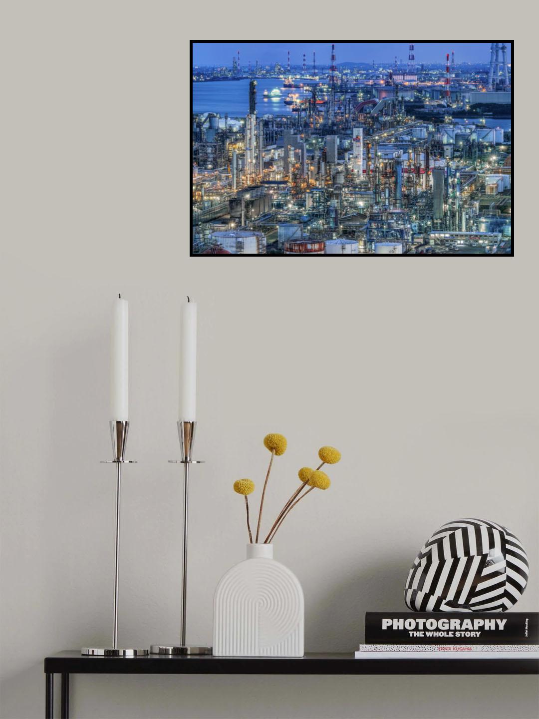 Coastal industrial area Poster och Canvastavla