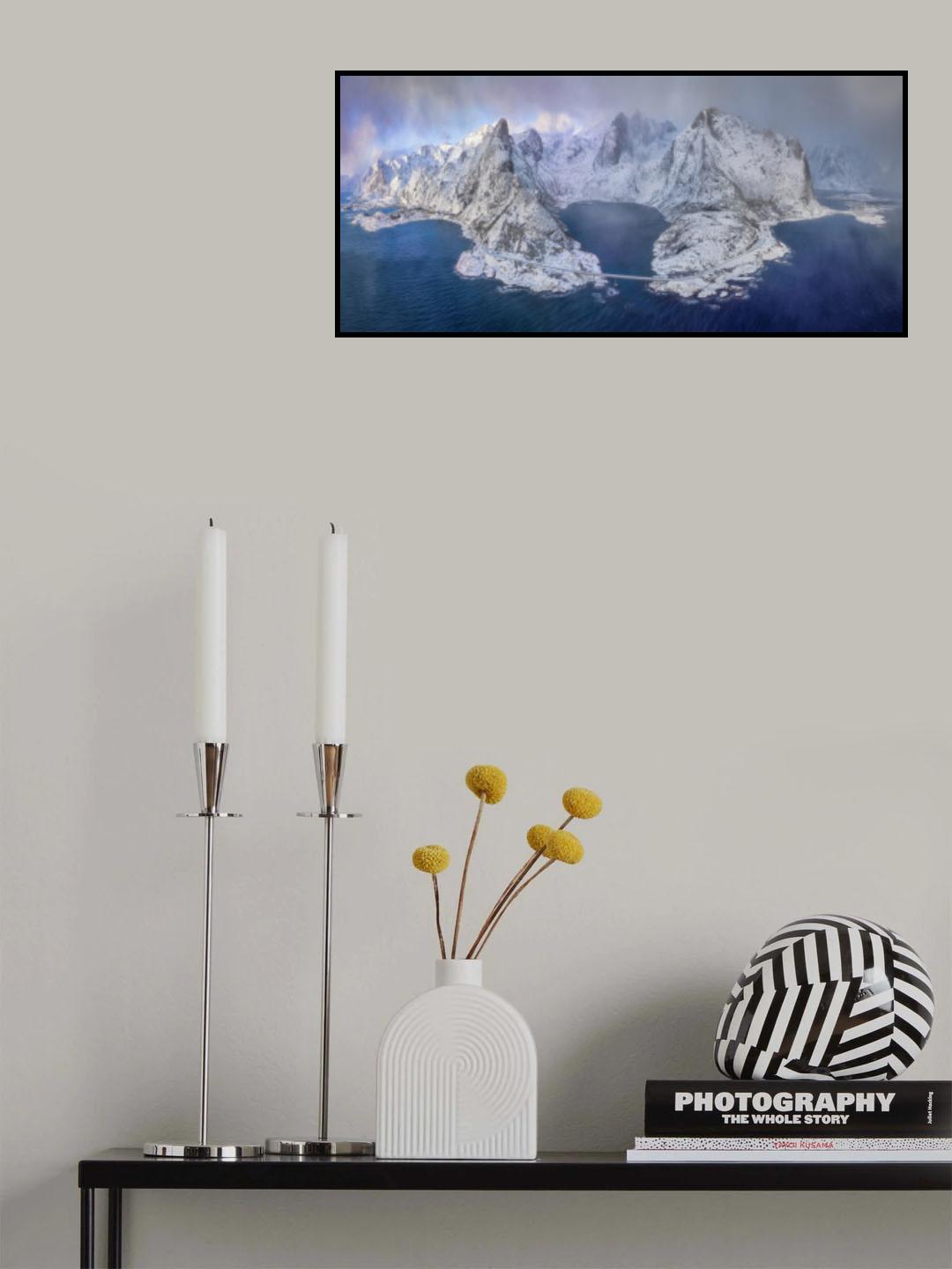 Lofoten: Amidst A Snow Storm Poster och Canvastavla