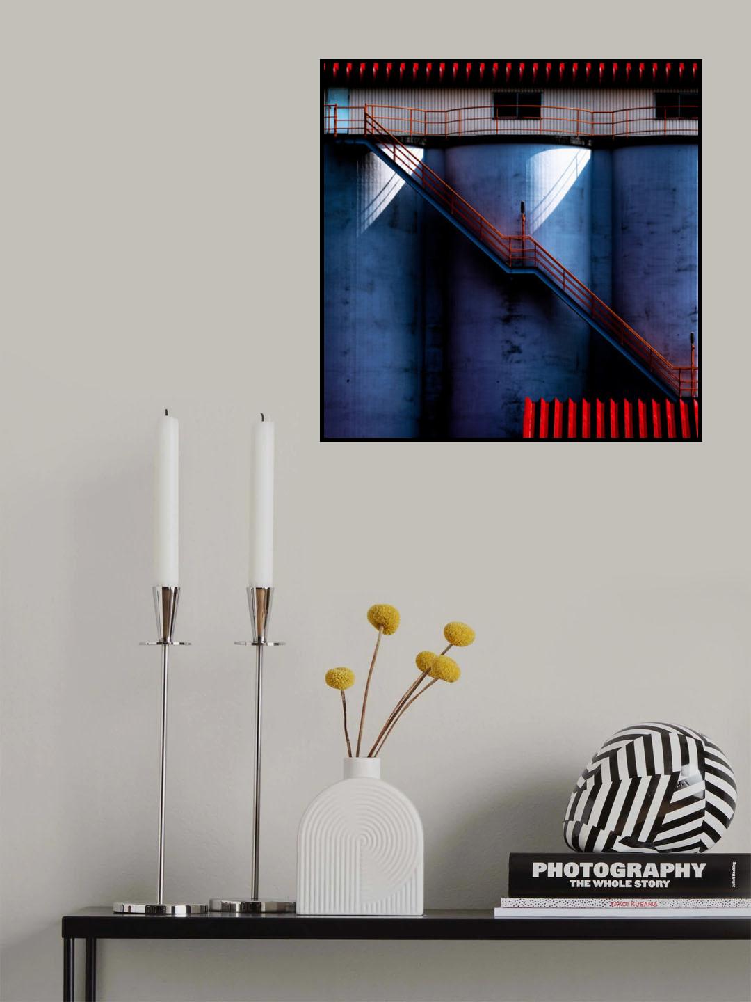 Red diagonal line Poster och Canvastavla