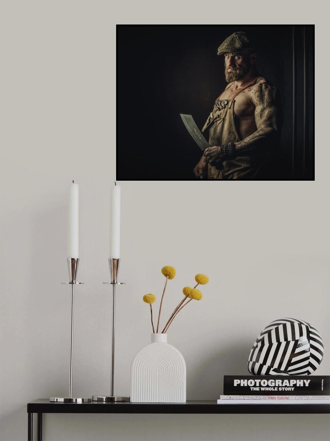 Butcher Man Show 'em that long bladed Knife Poster och Canvastavla