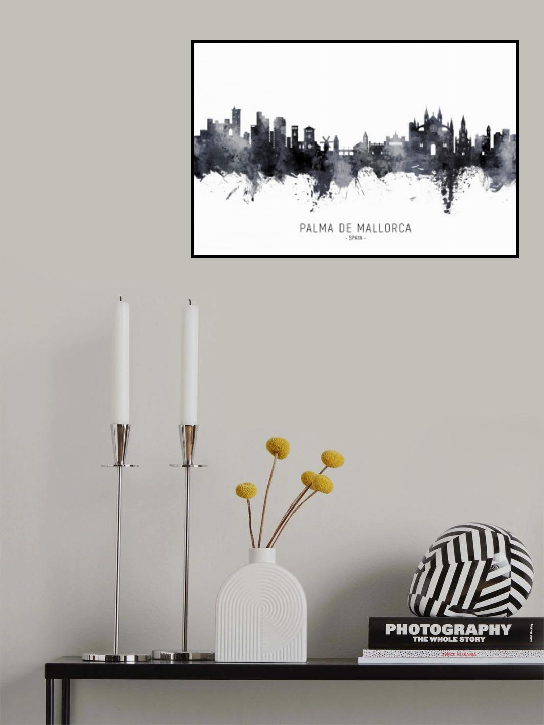Palma de Mallorca Spain Skyline Poster och Canvastavla