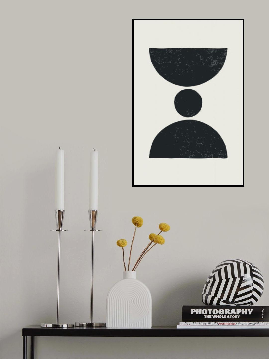 Black Abstract Shapes Series #3 Poster och Canvastavla