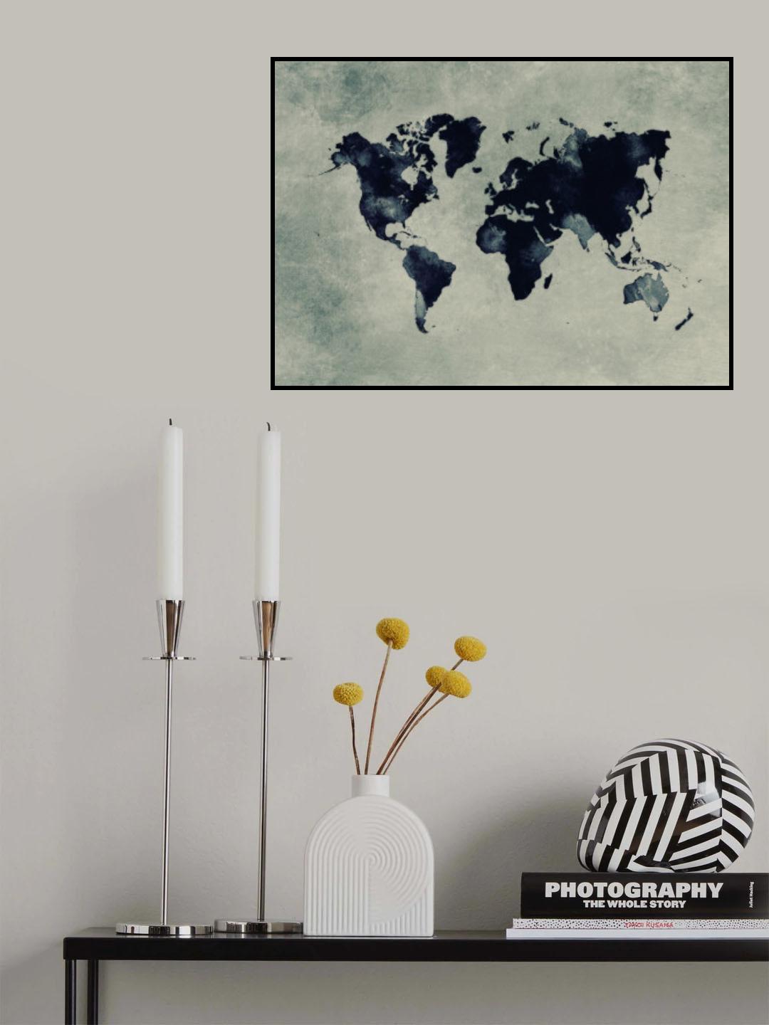 World map 19 Poster och Canvastavla