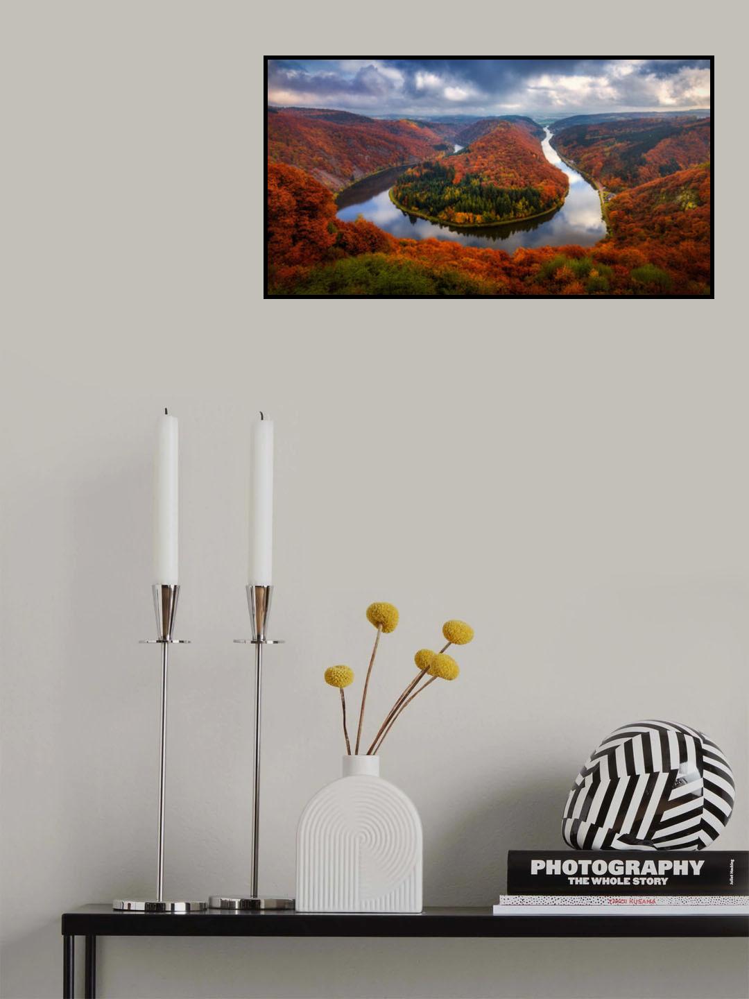 Horseshoe in Fall Poster och Canvastavla