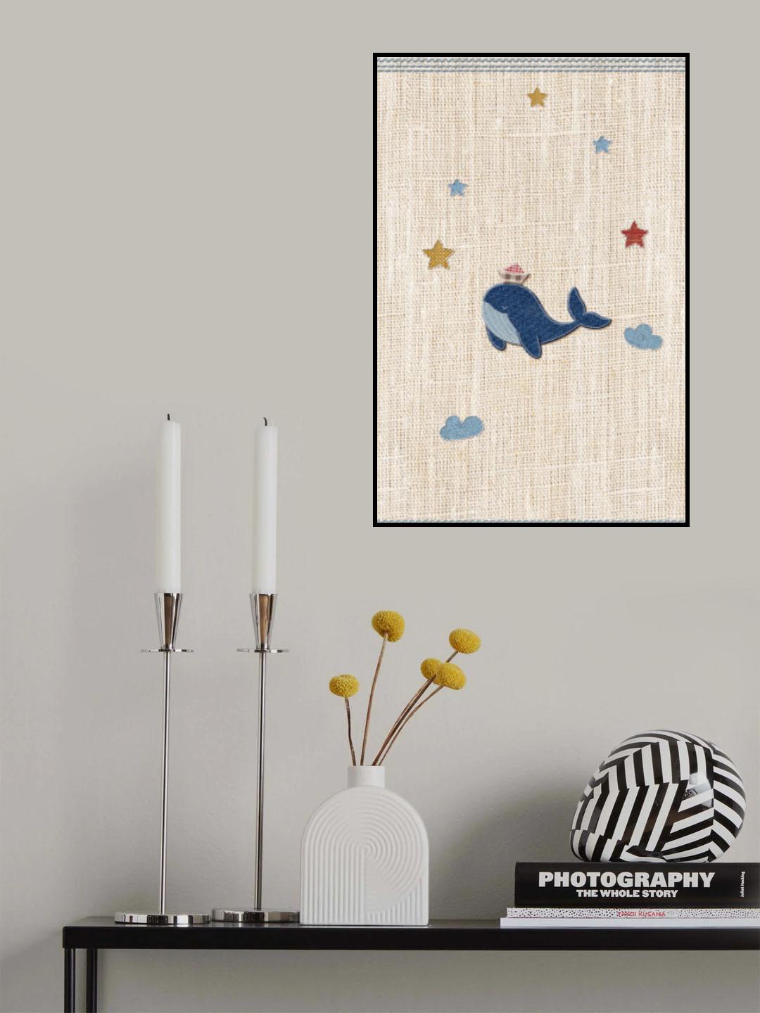 Cute Whale Poster och Canvastavla
