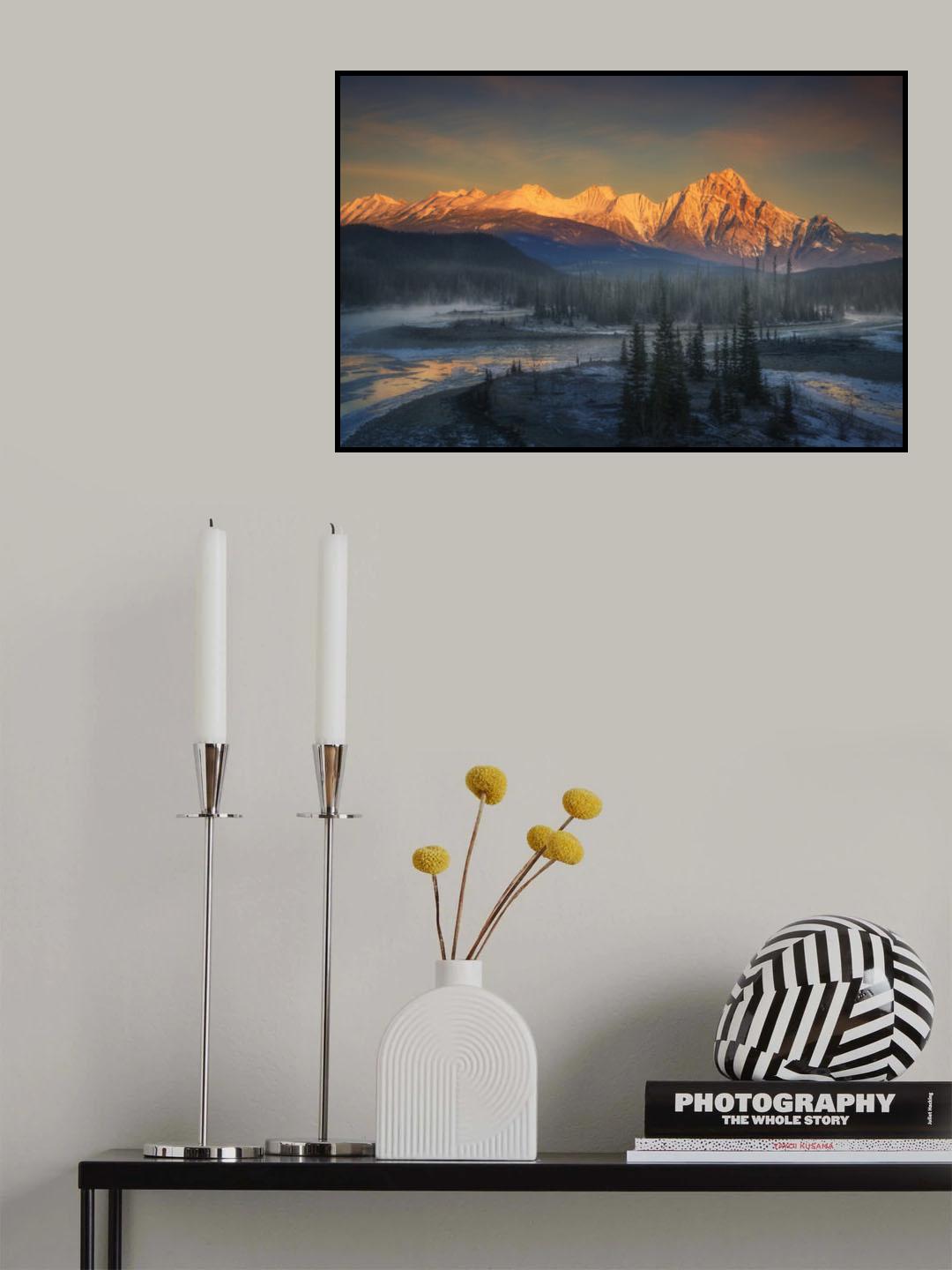 Pyramid Mountain, Canada Poster och Canvastavla