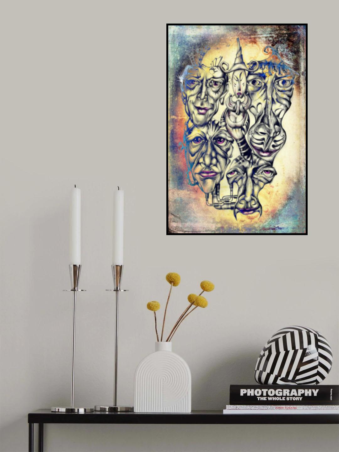 Shaman and faces of souls Poster och Canvastavla