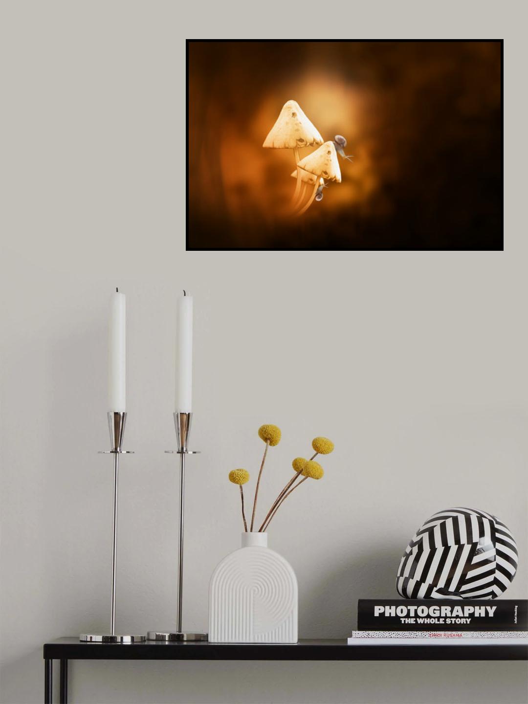 snail and mushroom Poster och Canvastavla
