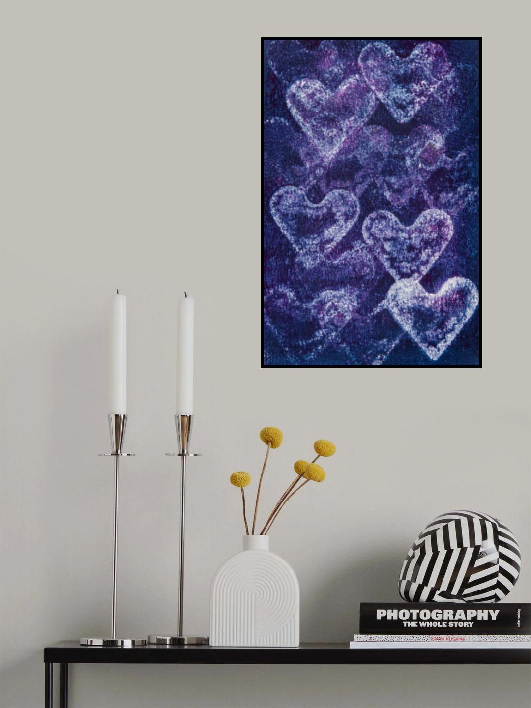 Painted Hearts Poster och Canvastavla