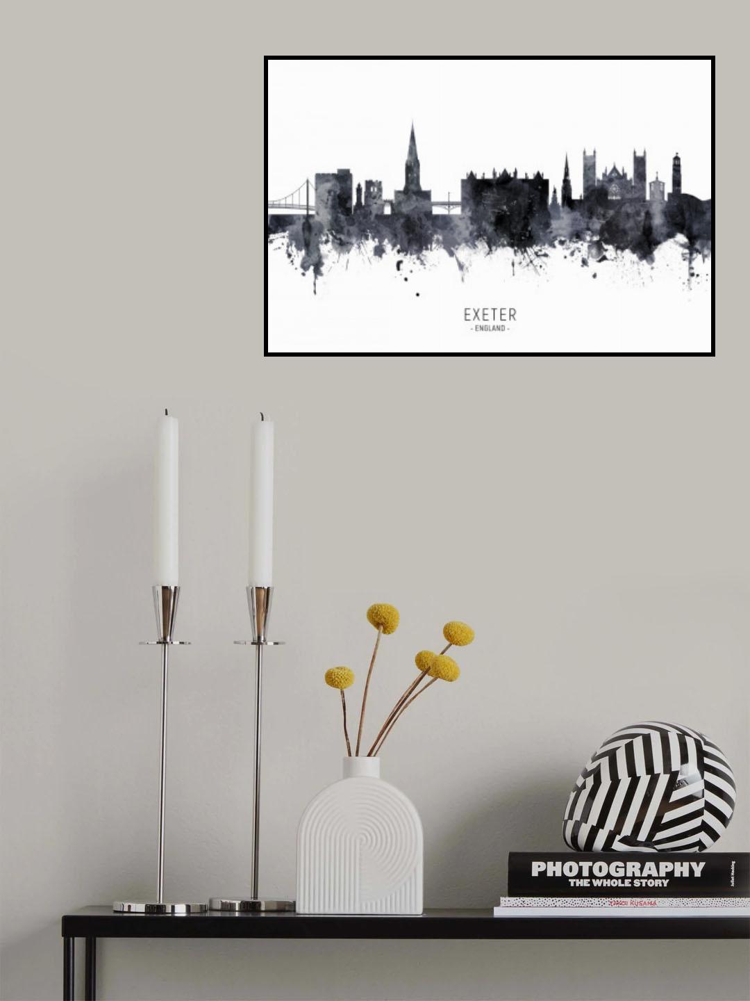 Exeter England Skyline Poster och Canvastavla