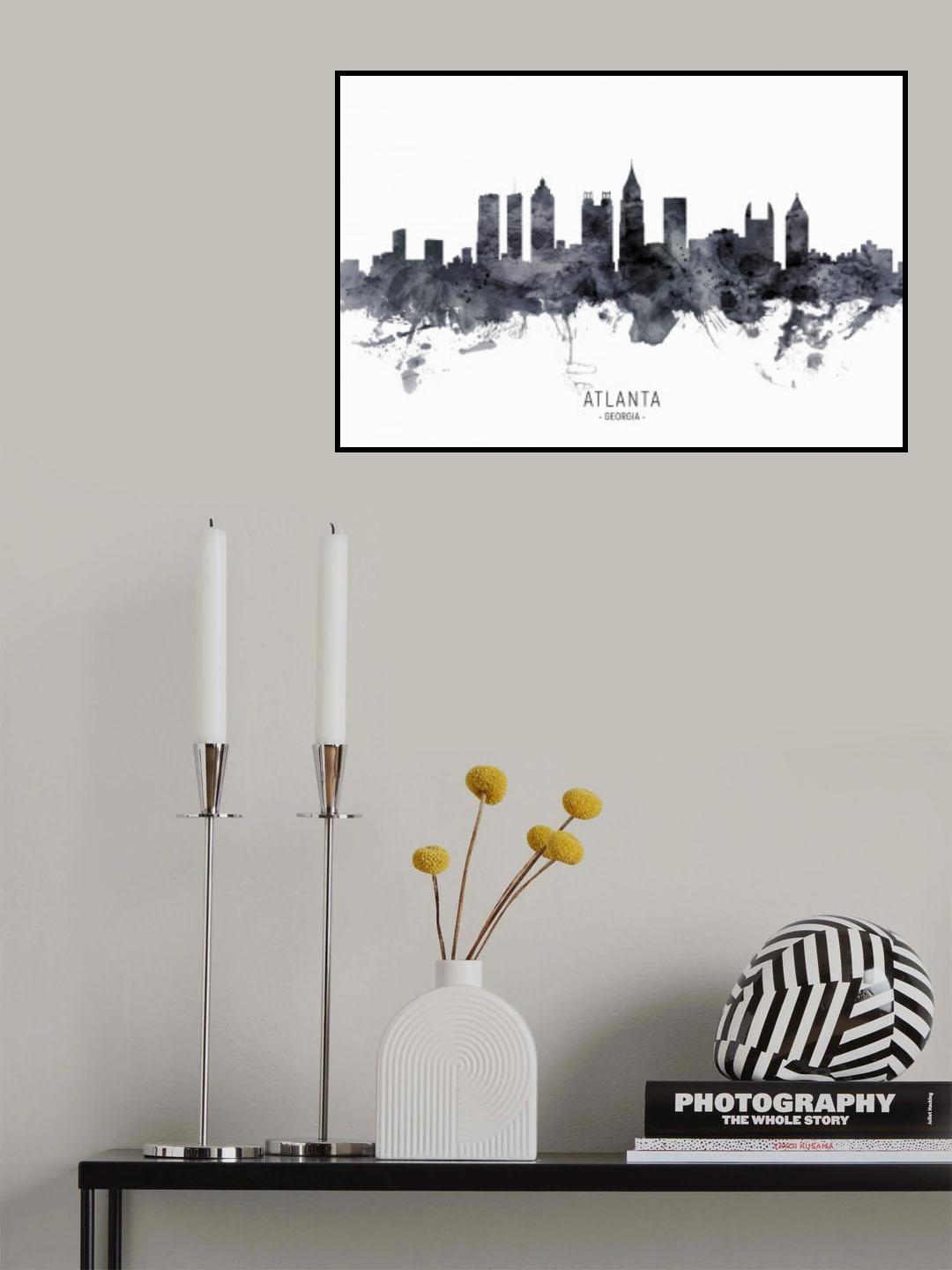Atlanta Georgia Skyline Poster och Canvastavla