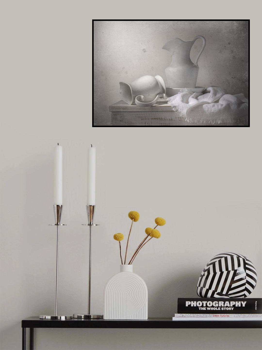 White Morning Poster och Canvastavla