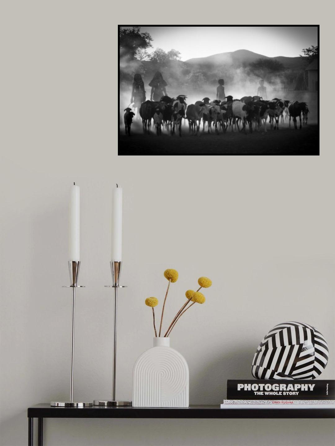 Him children returning from herding Poster och Canvastavla