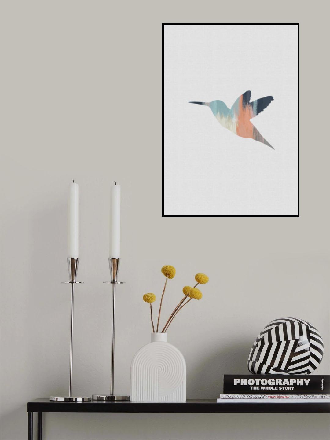 Pastel Hummingbird I Poster och Canvastavla