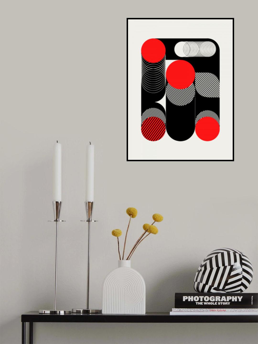 Geometrical Play With Coil and Stripes Poster och Canvastavla