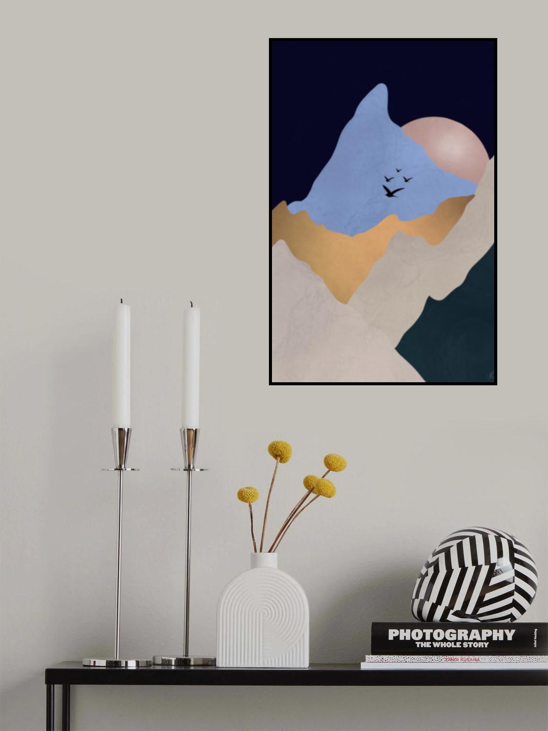 Abstract Mountain Poster och Canvastavla