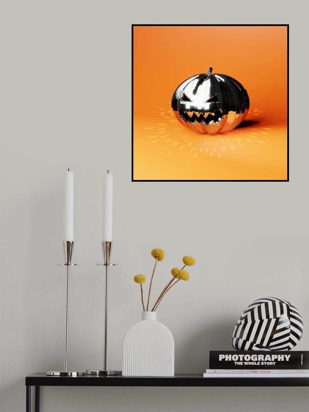 Disco Pumpkin Poster och Canvastavla