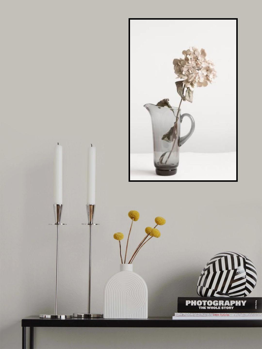 Dried flower in Jug_beige Poster och Canvastavla