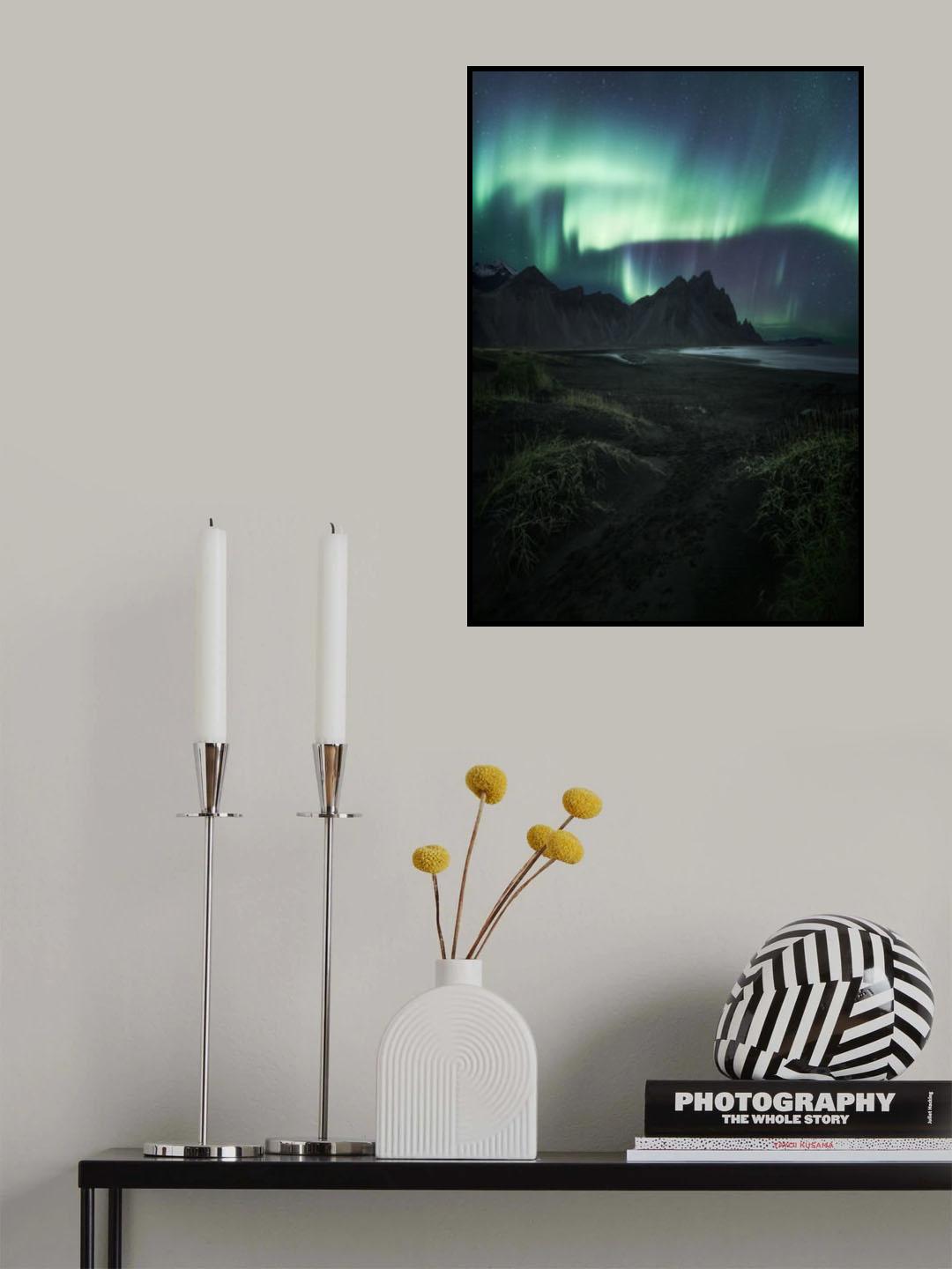 Verstrahorn beach. Poster och Canvastavla