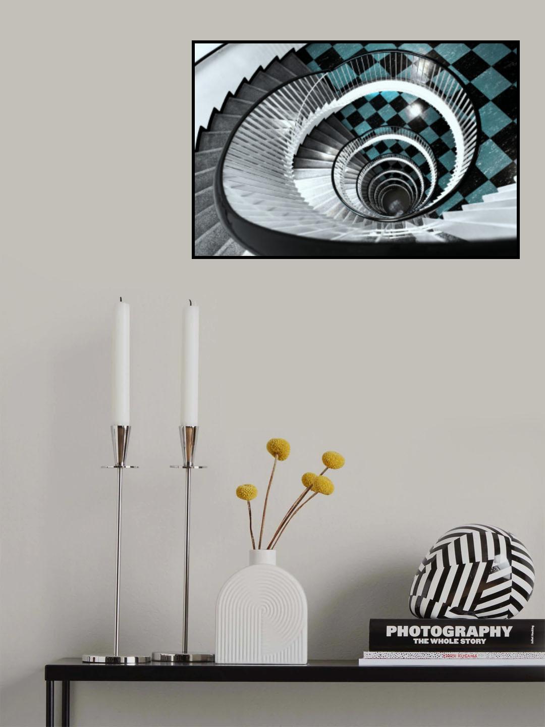 Fast descent over tiles, memories and a few lost kisses Poster och Canvastavla