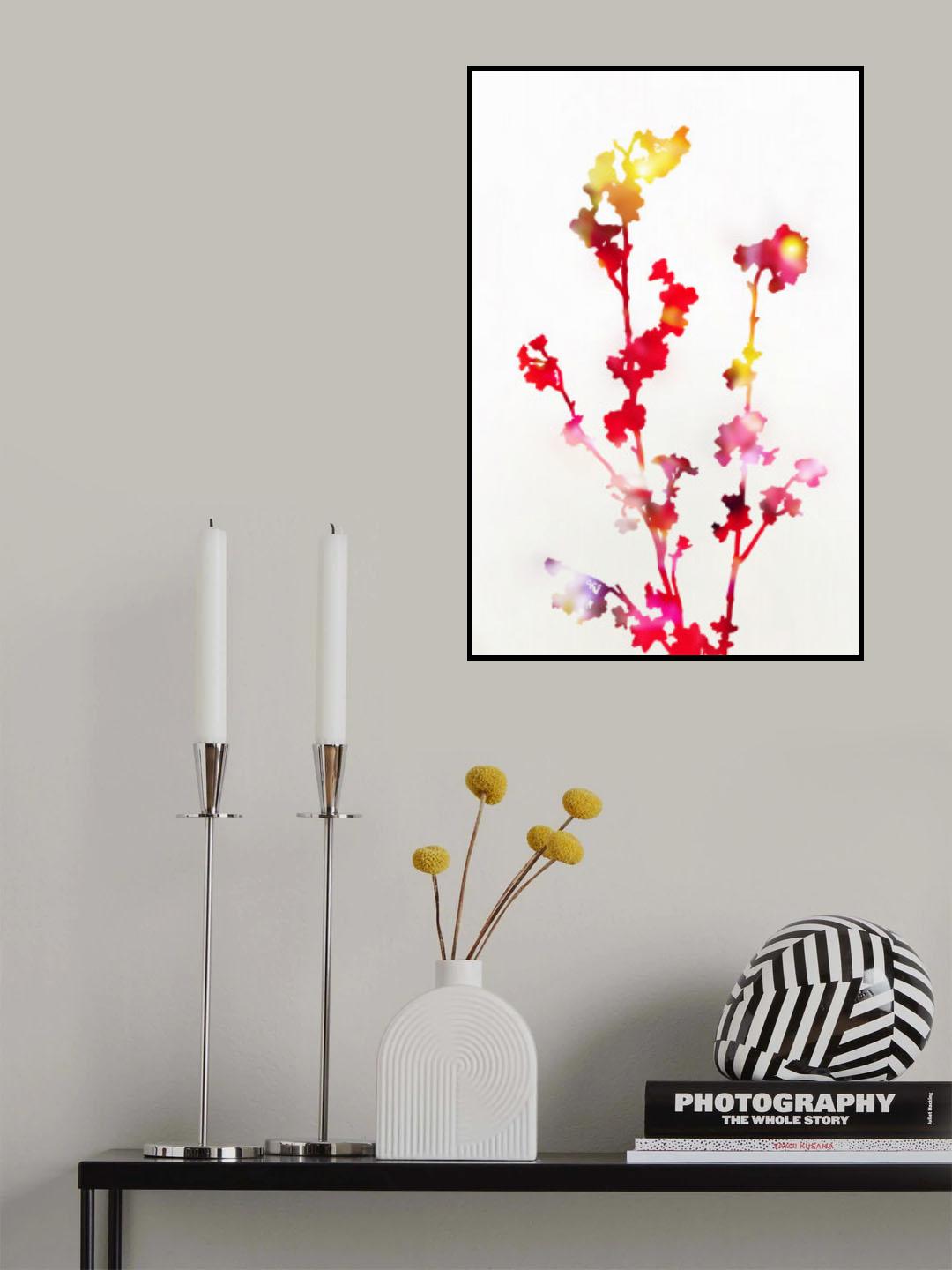 Florescence Red Flowers Poster och Canvastavla