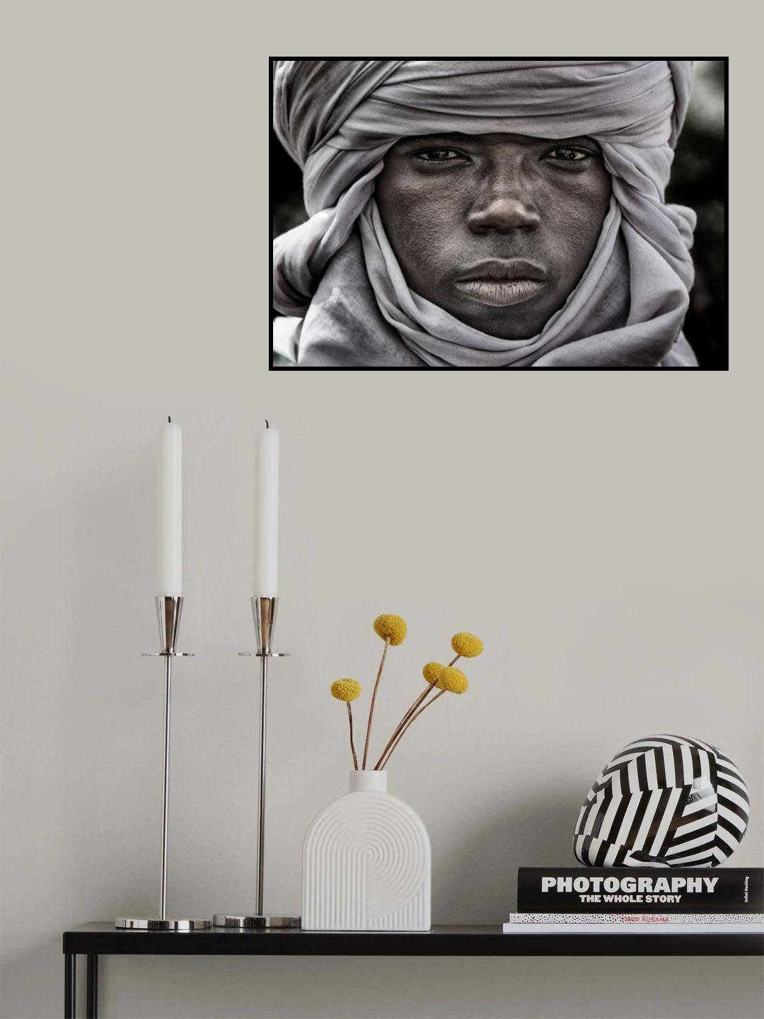 Peul man at the gerewol festival - Niger Poster och Canvastavla