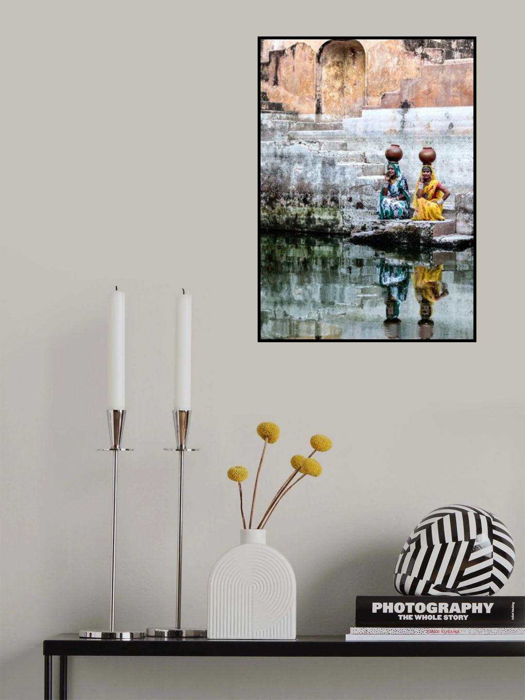 Stepwell Reflections Poster och Canvastavla