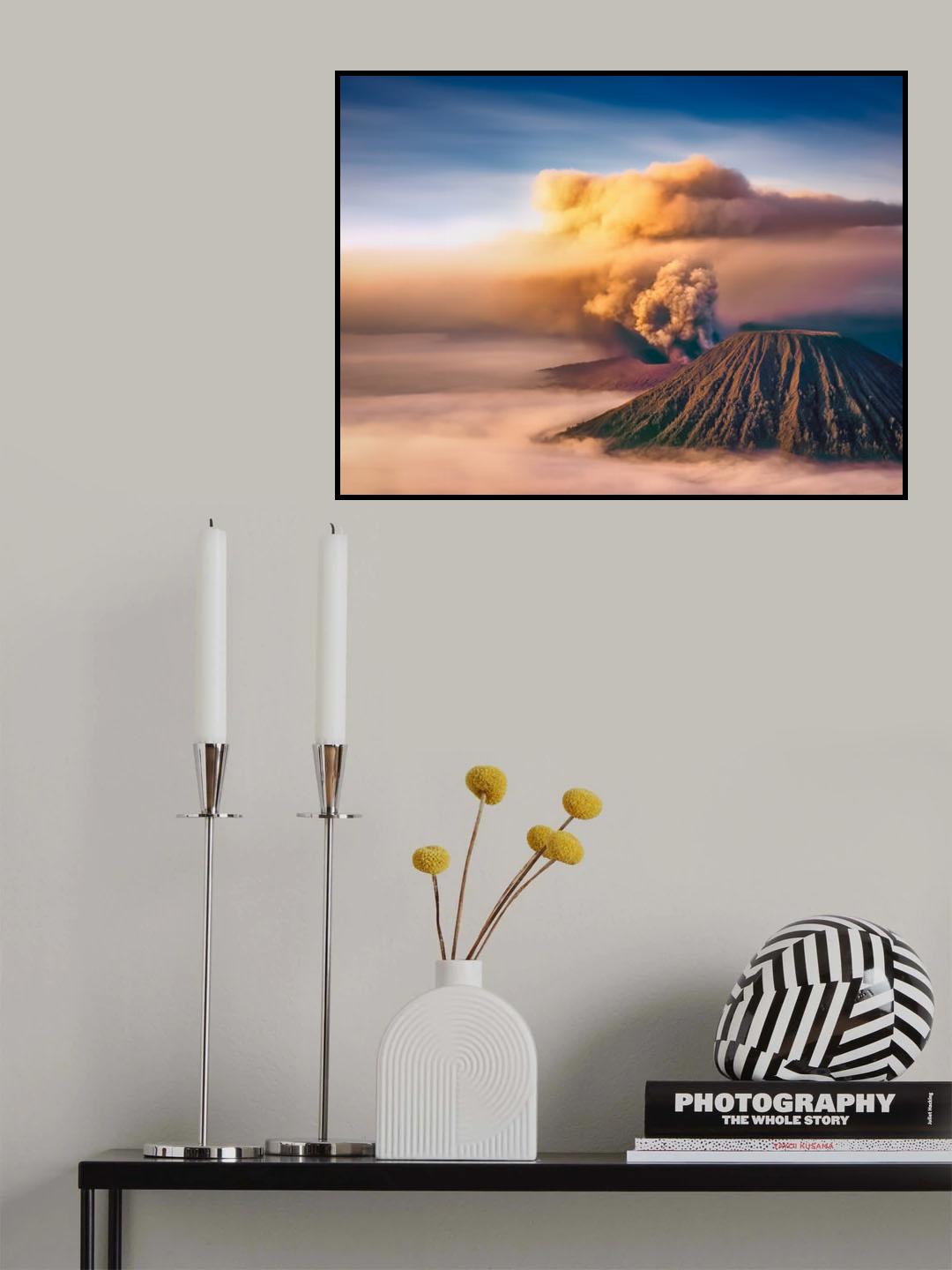 Peaceful Volcano Poster och Canvastavla