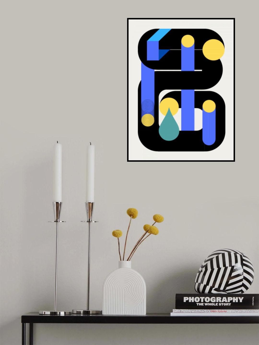 Pipe Geometrical Design Poster och Canvastavla