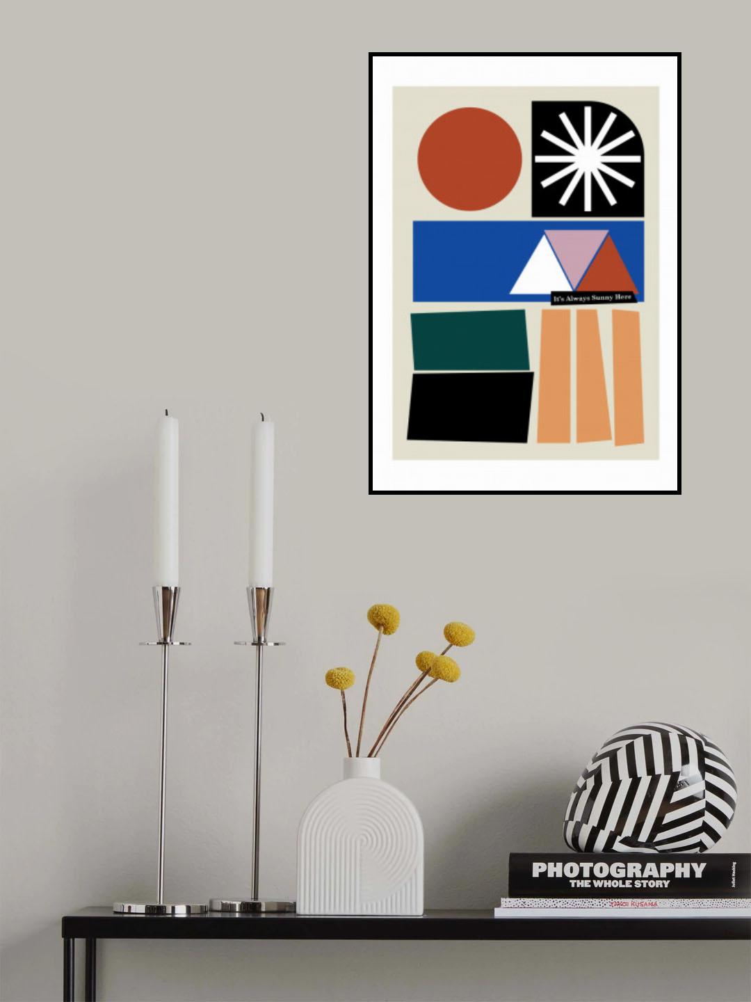 It's Always Sunny Here Greige Poster och Canvastavla