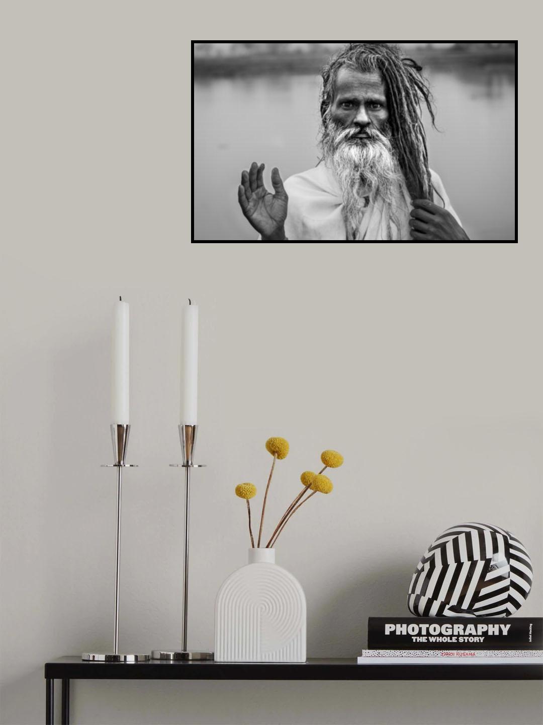 Portrait of a Sadhu Poster och Canvastavla