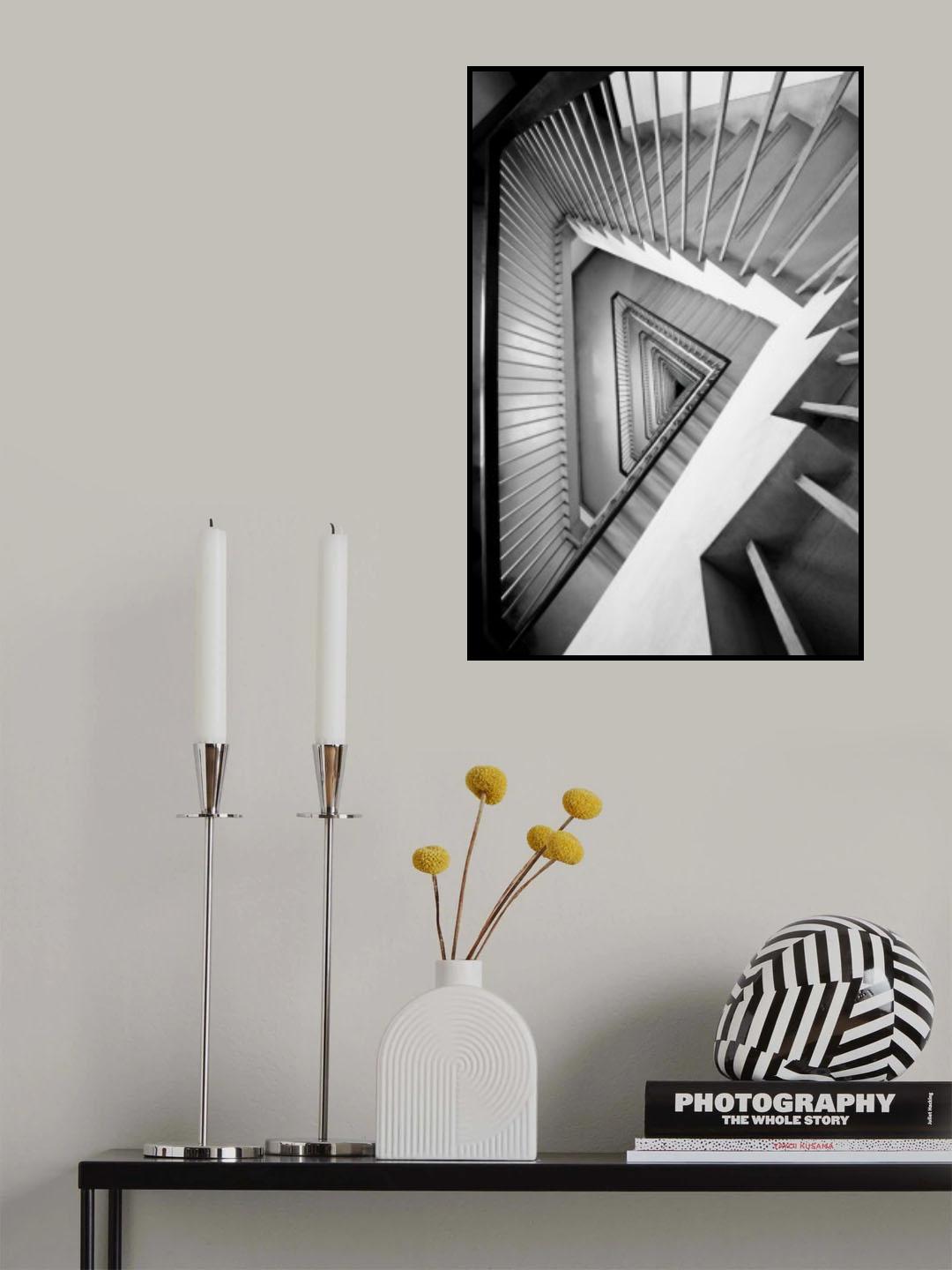 Triangular spiral staircase Poster och Canvastavla
