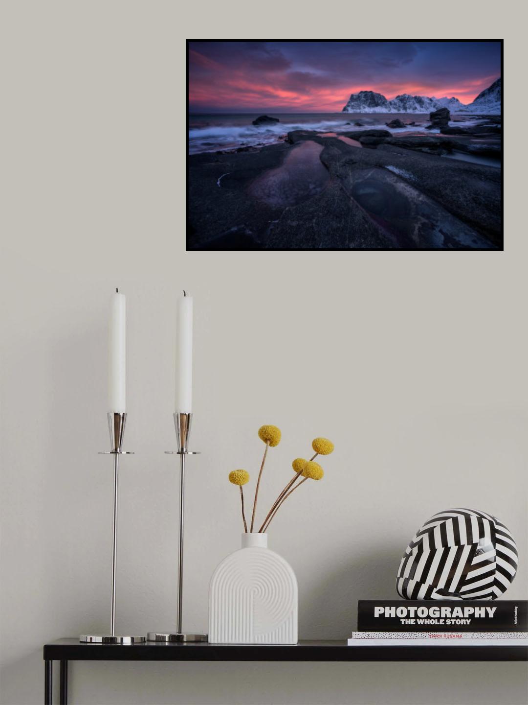 Red Sunrise Poster och Canvastavla