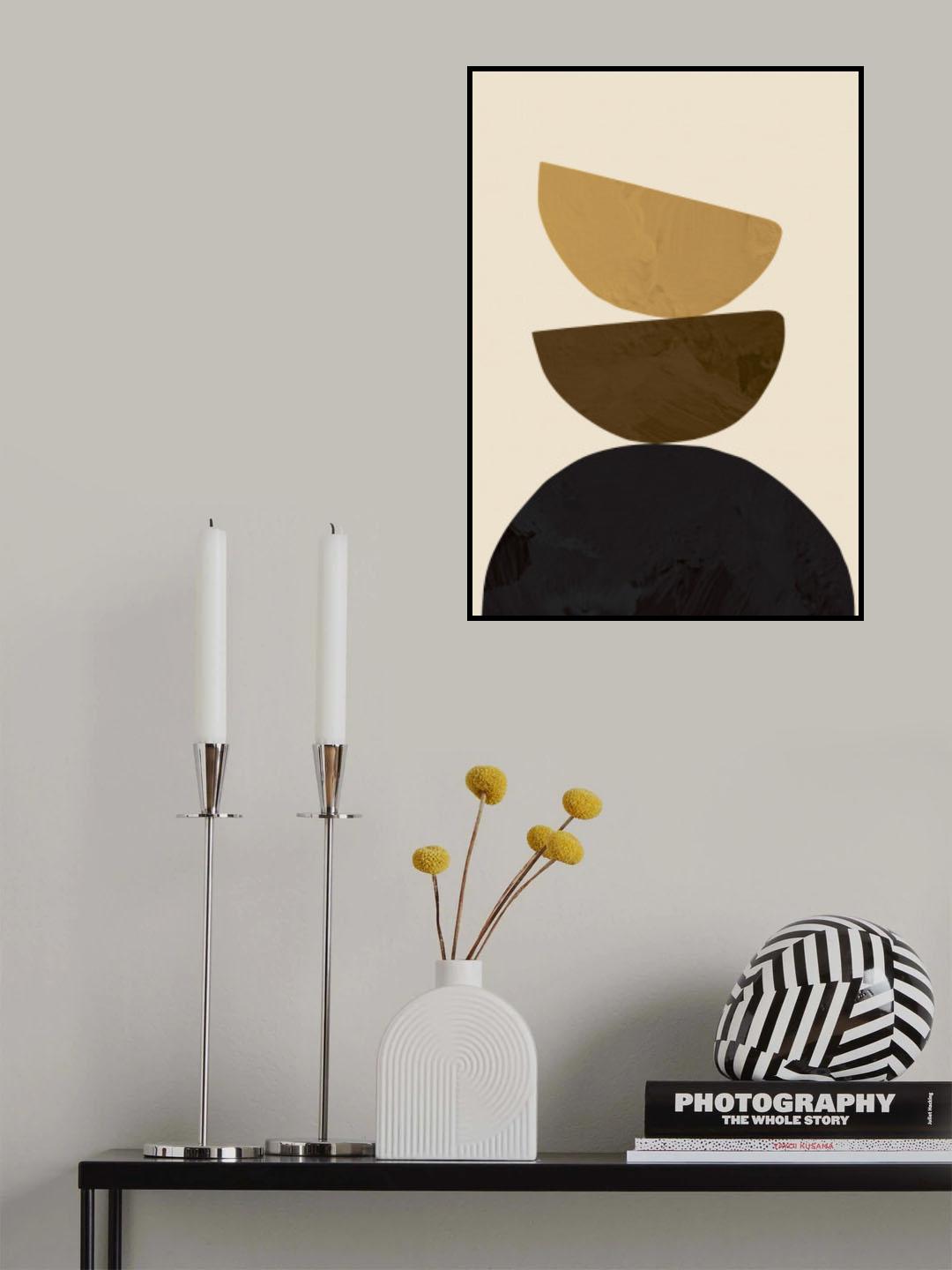 Geometrical Yellow Poster och Canvastavla