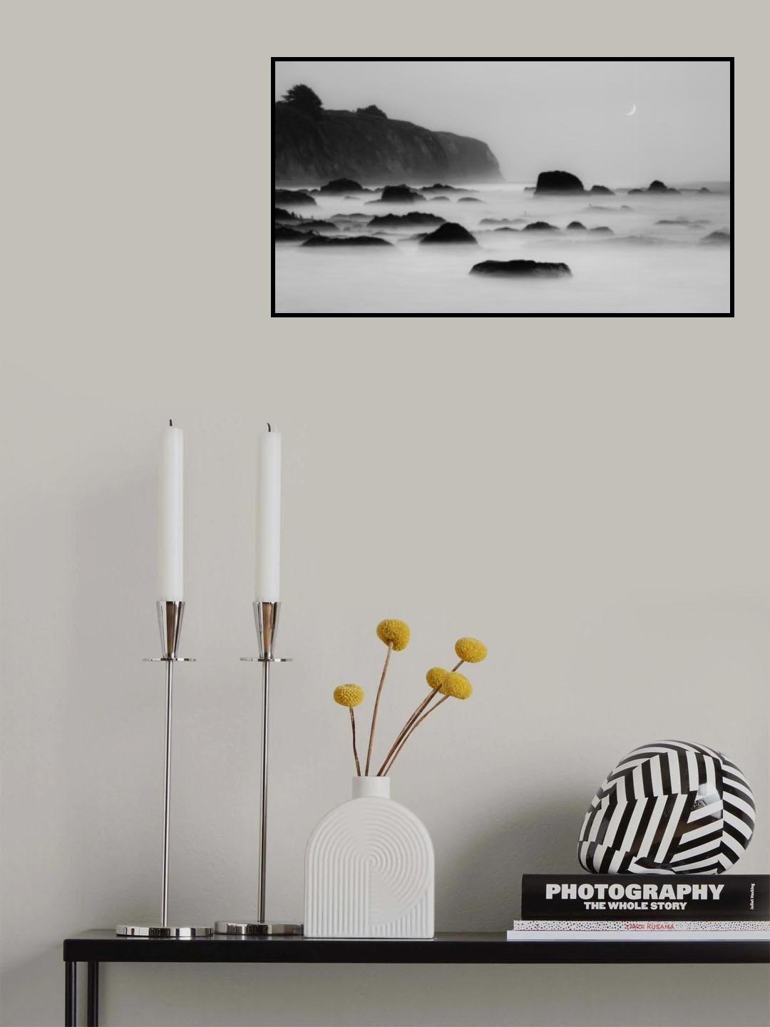 An ink painting of nature Poster och Canvastavla